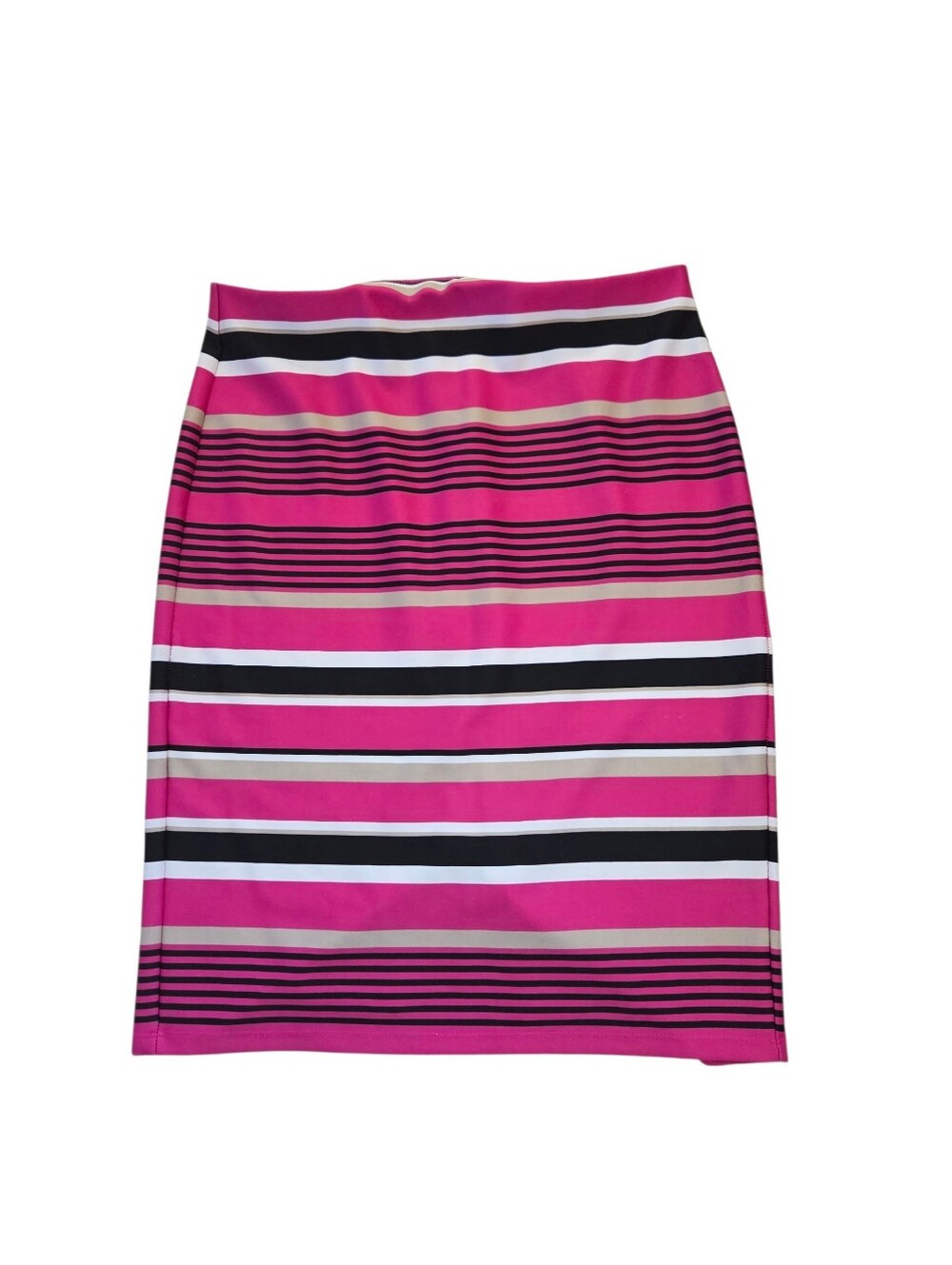New York Clothing & Co pink striped pencil skirt, L. EUC.